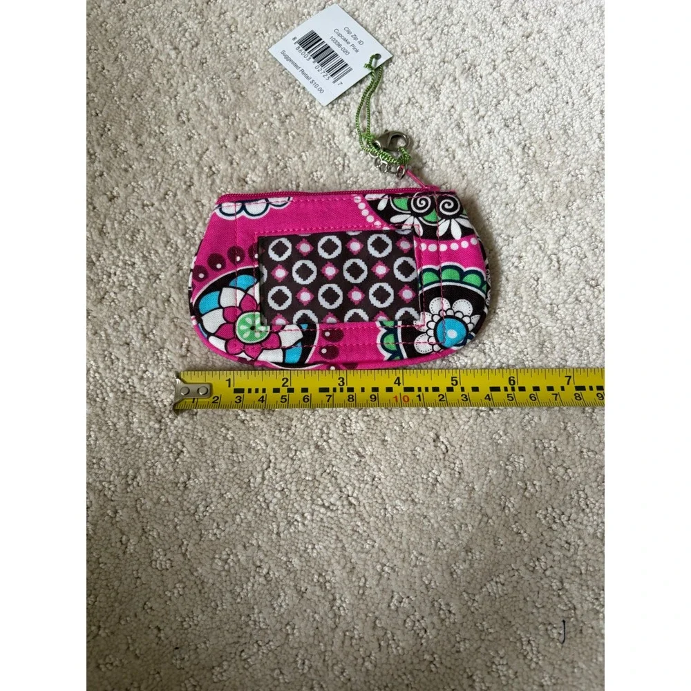 Vera Bradley Clip Zip ID Women OS Cupcake Pink NEW Floral Pouch *Retired*